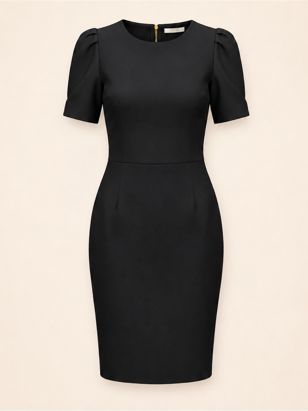 Calvin Klein Black Sheath Dress Gold Back Zipper Size 6 NWT - Picture 1 of 4